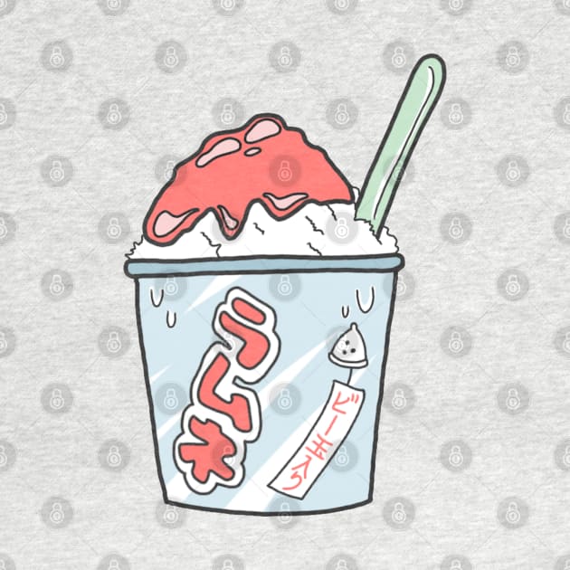 Ramune Shaved Ice cream by PeachPantone